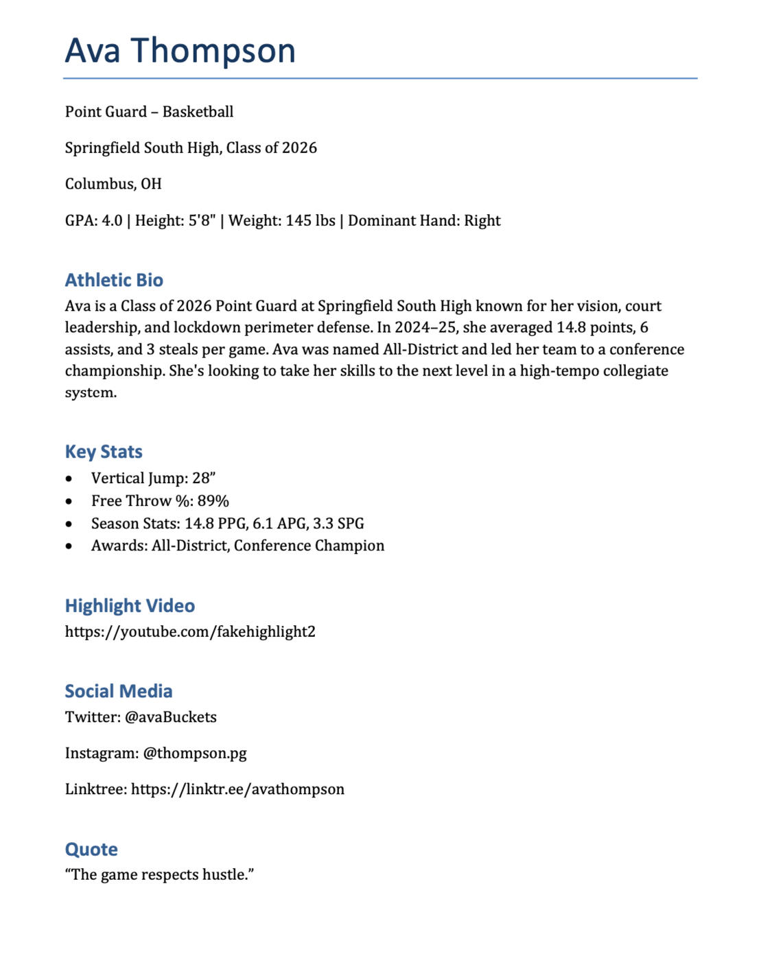 Ava – PG 2025